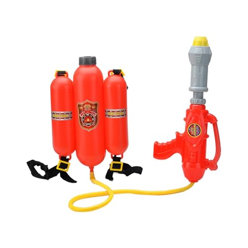 Perfeclan Wasserspielzeug in Form eines Feuerlöschers, Wasserspielzeug in Form eines Feuerwehrrucksacks, Garten- und Poolspielzeug, Feuerwehr-Wassersprüher für von Perfeclan