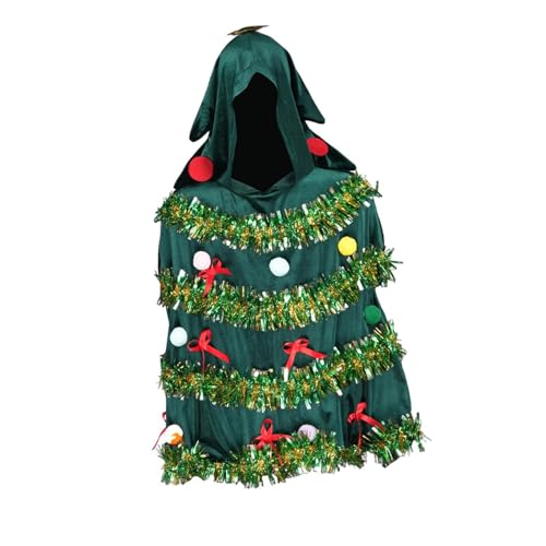 Perfeclan Weihnachtsbaum-Kostüm für Damen, Cosplay-Outfit für Feiertags-Maskenball-Rollenspiele von Perfeclan