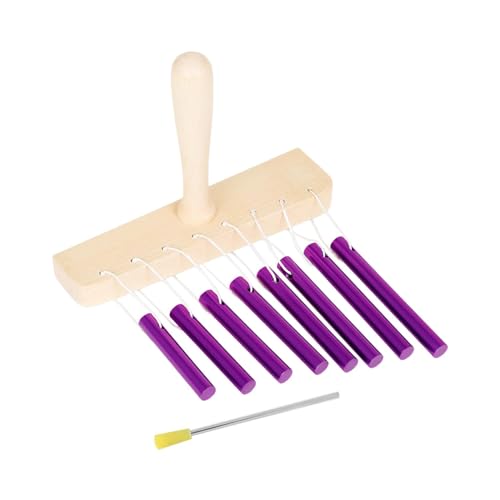 Perfeclan Windspielglocke, 8-Ton-Handspiel, frühes Lernen, Musikinstrument für Kinder, Schlaginstrumente als Geschenk für Kinder , violett von Perfeclan