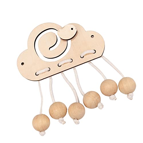 Perfeclan Montessori Spielzeug Busy Board Zubehör Holzspielzeug DIY Material Früherziehung Spielzeug Motorikspielzeug Sensorik Spielzeug Lernspielzeug für Kinder Jungen und Mädchen Vorschule, Perlen von Perfeclan