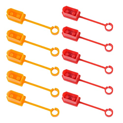 Perfeclan XT60 Männlich Weiblich Stecker Staubschutz Shell Anti Rubber Terminal für RC Flugzeuge, rot und gelb von Perfeclan