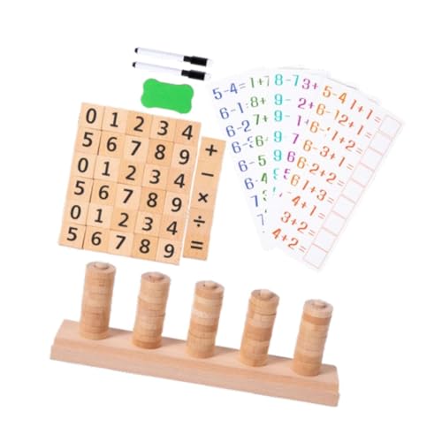 Perfeclan Zahlenzählspielzeug aus Holz, Mathe-Manipulationsspielzeug, stapelbares Mathe-Zählspielzeug, Kindergarten-Lernspielzeug für das Klassenzimmer von Perfeclan