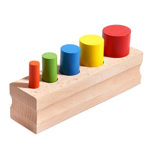 Perfeclan Zylinderförmiges sensorisches Holzspielzeug, pädagogisches Holzspielzeug verbessert die Hand-Augen-Koordination und Lernen von Zylinderblöcken für Perfeclan Zylinderförmiges sensorisches Holzspielzeug, pädagogisches Holzspielzeug verbessert die Hand-Augen-Koordination und Lernen von Zylinderblöcken für von Perfeclan