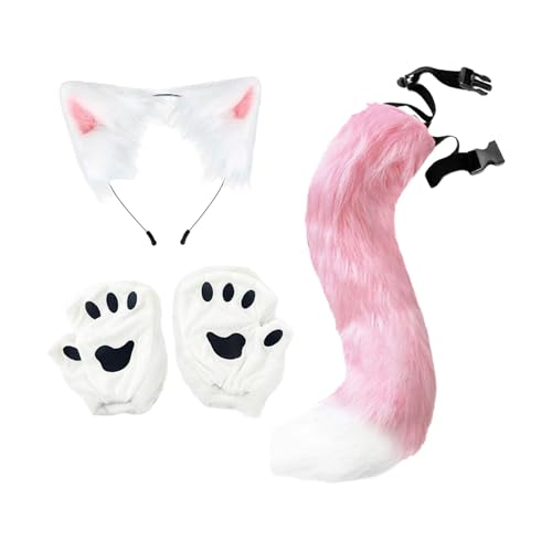 Perfeclan und Schwanz-Set, Foto-Requisiten für Bühnenauftritte, Kostüme, Karneval, Rosa Perfeclan und Schwanz-Set, Foto-Requisiten für Bühnenauftritte, Kostüme, Karneval, Rosa von Perfeclan