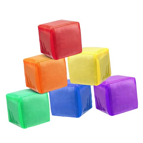 perfeclan 6X Soft Foam Dice mit Fotopocke Frühschulbildung Spielzeug Ausbildung Spiele Spiel Stapelblöcke für Kinder Klassenzimmer von Perfeclan