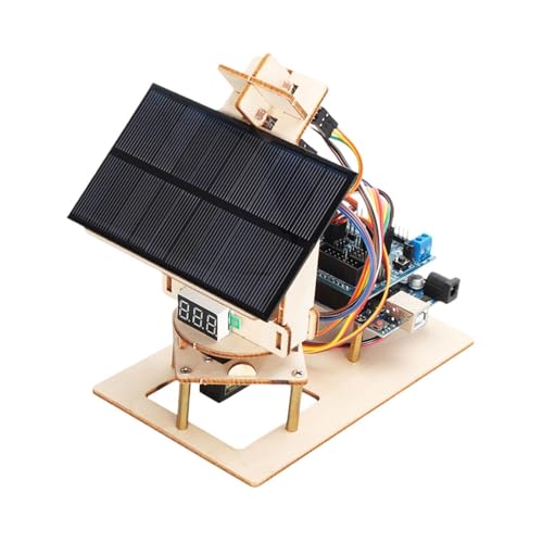 perfeclan Automatische Solar-Tracking-Kits Intelligente Solar-Tracking-Ausrüstung Vorbau DIY-Solar-Tracking-System aus Holz für Kinder ab 8 Jahren von Perfeclan