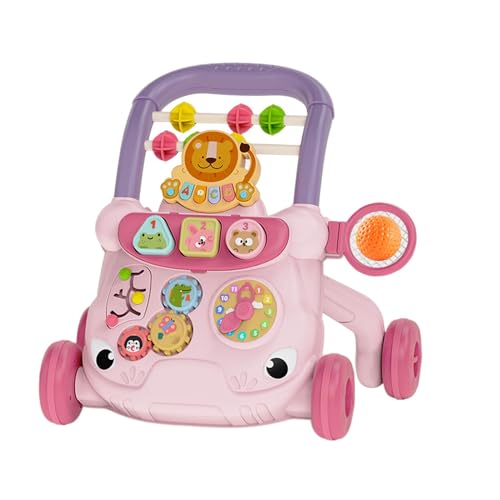 perfeclan Baby Push Walking Activity Center, interaktives Lernspielzeug mit Musik, Geschenk, Lauflernspielzeug für Kleinkinder im Alter von 1 2 3 Jahren, ROSA von Perfeclan