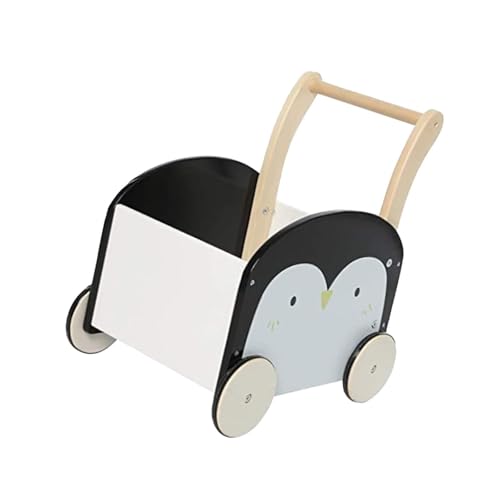 perfeclan Babywagen aus Holz, Lernaktivität, Laufen Lernen, multifunktionale Aufbewahrungskiste für Kinderwagen, für Jungen und Mädchen im Alter von 1–3 Jahren von Perfeclan