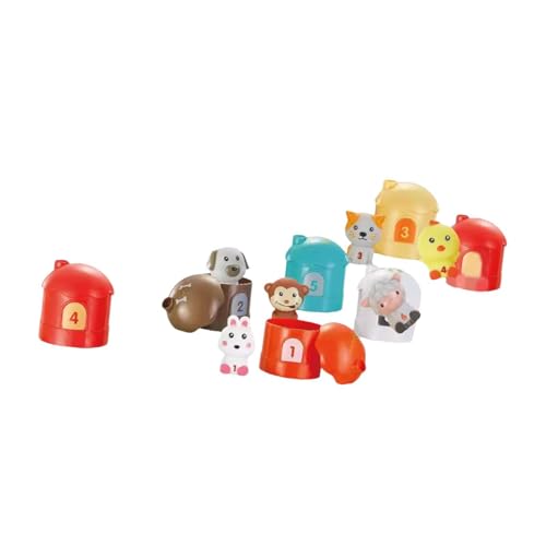 perfeclan Fingerpuppen Tiere Hausspielzeug Familienspiel Vorschul-Lernspielzeug - und Sortierspielzeug für Kinder im Alter von 0–3 Jahren, 6 Stück von Perfeclan