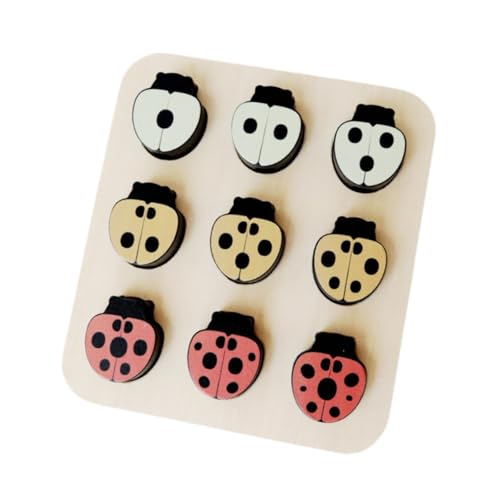 perfeclan Holzschalen Ladybug -Puzzle, zählen Spielzeug Bildungsspielzeug Nummer passende Spielzeugfäden für Jungen und Mädchen im Alter von 3+ Kindern Kinder von Perfeclan