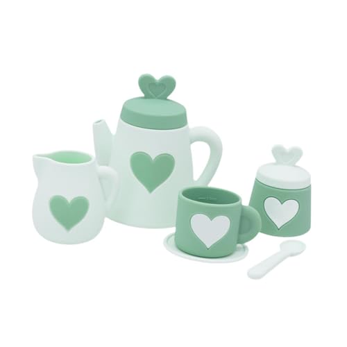 Perfeclan Kids Tea Party Set Kids Tea Set Playset Kitchengeschirr Spielzeug Frühschullehrer für Vorschulgeschenke Party Spielzeugjungen und Mädchen, Hellgrün von Perfeclan