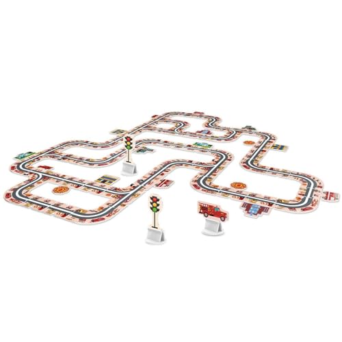 perfeclan Kinder Puzzle Set Lernspielzeug Hand-Auge-Koordination DIY Zusammenbau von Eisenbahnschienen Spielzeug für Geschenke Geburtstag Mädchen Vorschule, Stil E von Perfeclan