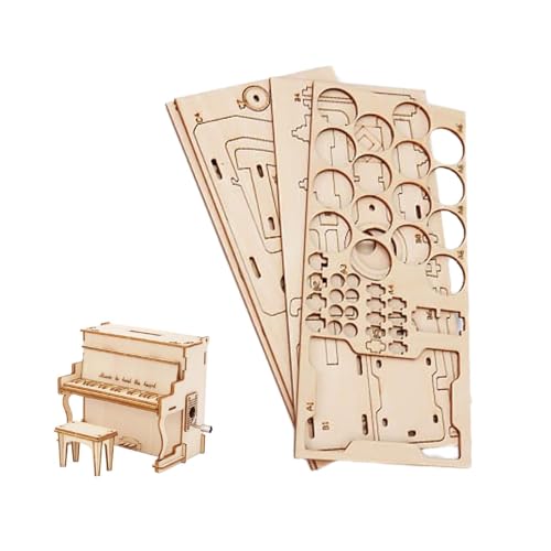 perfeclan Klavier-Spieluhr-Modellbausatz, 3D-Puzzles, Bausatz, Schreibtischdekor, pädagogische Spardose, hölzernes Spieluhr-Puzzle für Männer und Frauen perfeclan Klavier-Spieluhr-Modellbausatz, 3D-Puzzles, Bausatz, Schreibtischdekor, pädagogische Spardose, hölzernes Spieluhr-Puzzle für Männer und Frauen von Perfeclan