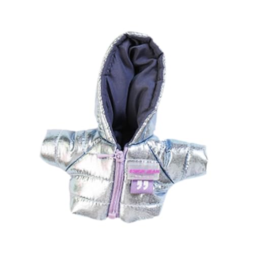 perfeclan Mini-Puppenkleidung, entzückende Puppenkleidung für Mädchen, bequemer Warmer Wintermantel, Kostüm, für Alter 4–7, 8–10, Geschenk für kleine Mädchen , Silber von Perfeclan