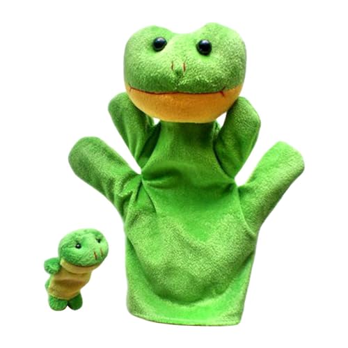 perfeclan Tier-Fingerpuppe Frosch Tier-Handpuppe Show Theater Baby Spielzeug mit beweglichem Mund Lernspielzeug Alter 4-6 Jahre Kleinkind von Perfeclan