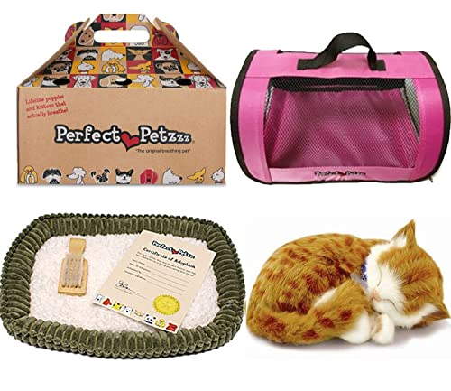 Perfect Petzzz Katze, Plüsch, Orange Tabby + Red Tote, der richtig atmet the Breathing Puppy von Perfect Petzzz