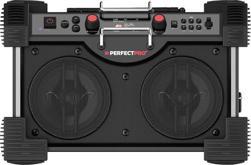 PerfectPro ROCKHART 18V Baustellenradio DAB+, UKW AUX, Bluetooth®, DAB+, SD, UKW, USB Powerbank-Fun von PerfectPro