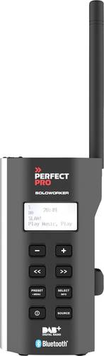 PerfectPro SOLOWORKER Baustellenradio DAB+, UKW AUX, Bluetooth®, DAB+, UKW stoßfest Schwarz von PerfectPro