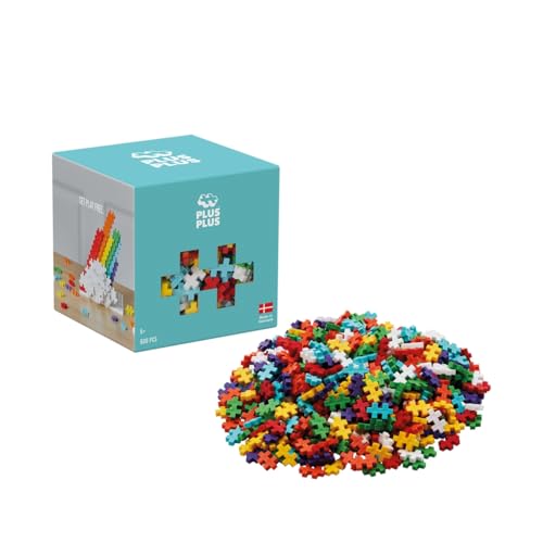 Plus-Plus 3976 Geniales Konstruktionsspielzeug, Regenbogen, Kreativ-Bausteine, Bausteineset für Kinder, 600 Teile von Plus-Plus