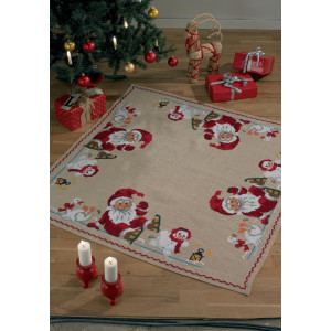 Permin Stickerei-Set Jute Weihnachtsbaumdecke Schlittschuhwichtel 122x von Permin