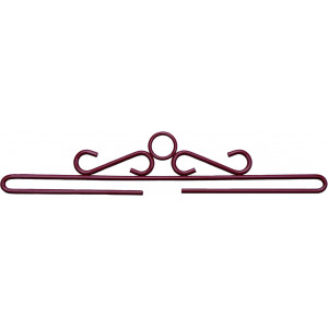 Permin Stickereibeschläge Stahl Antik Bordeaux 32x5.5cm - 1 Stück von Permin