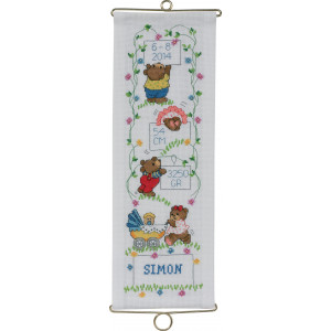 Permin Stickerei Kit Aida Bell String Geburt Poster Simon 14x40cm von Permin