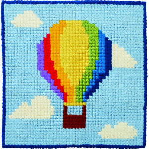 Permin Stickereiset Kinderkreuzstich Luftballon 25x25cm von Permin