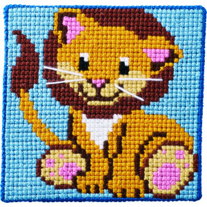 Permin Stickereiset Kinderkreuzstich Löwe 25x25cm von Permin