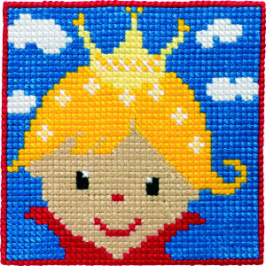 Permin Stickereiset Kinderkreuzstich Prinzessin 25x25cm von Permin