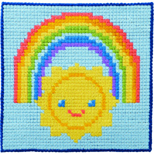 Permin Stickereiset Kinderkreuzstich Sonne 25x25cm von Permin