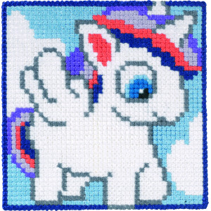 Permin Stickereiset Kinderkreuzstich Einhorn 25x25cm von Permin