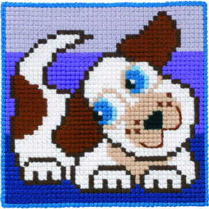 Permin Stickereiset Kinderkreuzstich Hund 25x25cm von Permin