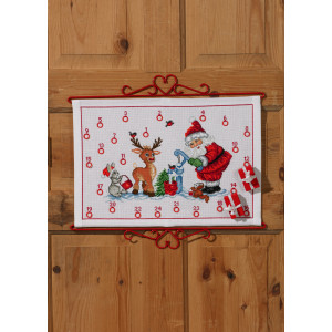 Permin Stickerei-Set Weihnachtskalender Elf mit Wasserpost 30x50cm von Permin