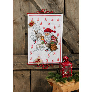 Permin Stickerei-Set Weihnachtskalender Santa Fütterung 35x51cm von Permin