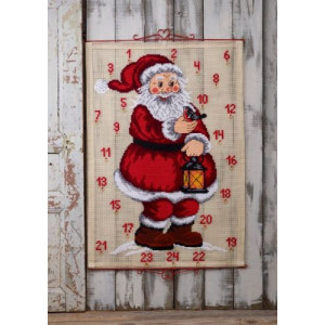 Permin Stickerei-Set Weihnachtskalender Weihnachtsmann 80x115cm von Permin