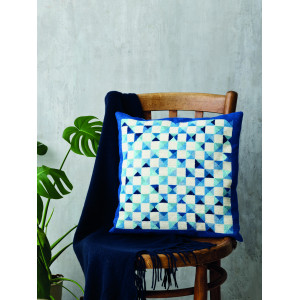 Permin Stickereiset Blaue Quadrate 38x38cm von Permin