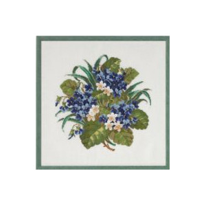 Permin Stickereiset Blumenstrauß mit Veilchen 37x37cm von Permin