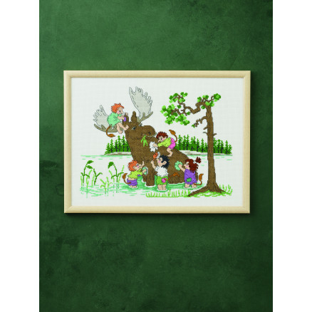 Permin Stickereiset Elchwäsche 40x30cm Permin Stickereiset Elchwäsche 40x30cm von Permin