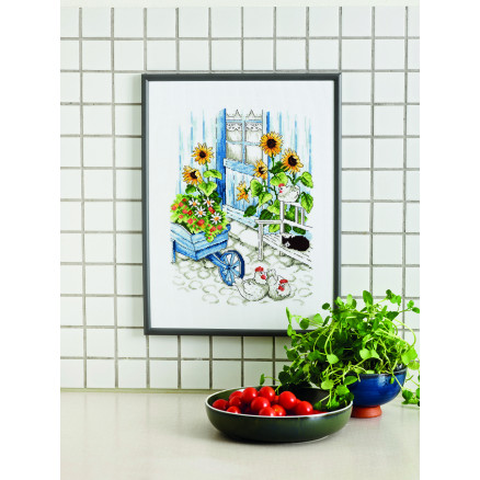 Permin Stickereiset Hühner im Hof 30x40cm Permin Stickereiset Hühner im Hof 30x40cm von Permin