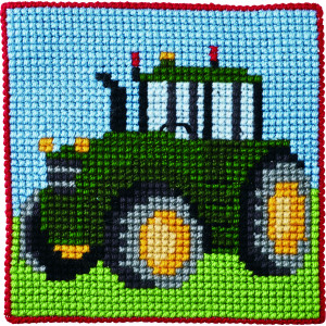 Permin Stickereiset Kinderkreuzstich Traktor 25x25cm von Permin