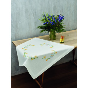 Permin Stickerei-Set Narzissen und Eier 80x80cm von Permin