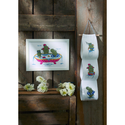 Permin Stickereiset Nilpferde 12x63cm Permin Stickereiset Nilpferde 12x63cm von Permin