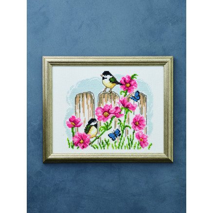 Permin Stickereiset Spatzen in einer Reihe 37x29cm Permin Stickereiset Spatzen in einer Reihe 37x29cm von Permin