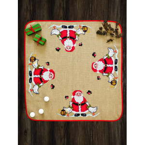 Permin Stickerei-Set Weihnachtsmann & Gänse 120x120cm von Permin