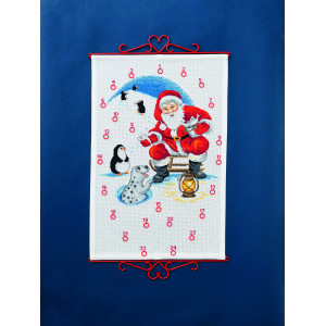 Permin Stickerei-Set Weihnachtsmann und Pinguine 40x60cm von Permin