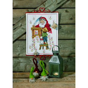 Permin Stickerei-Set Adventskalender - Besuch vom Weihnachtsmann 32x43 von Permin