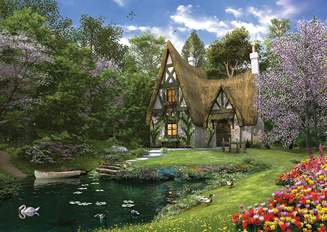 Perre / Anatolian Spring Lake Cottage 3000 Teile Puzzle Perre-Anatolian-4900 von Perre / Anatolian