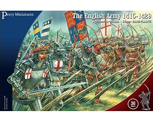 Perry Miniatures: 28mm; Inglese 1415-1429 - 36 Stück, Metall, Alter 16+, Wargame Miniaturen von Perry Miniatures