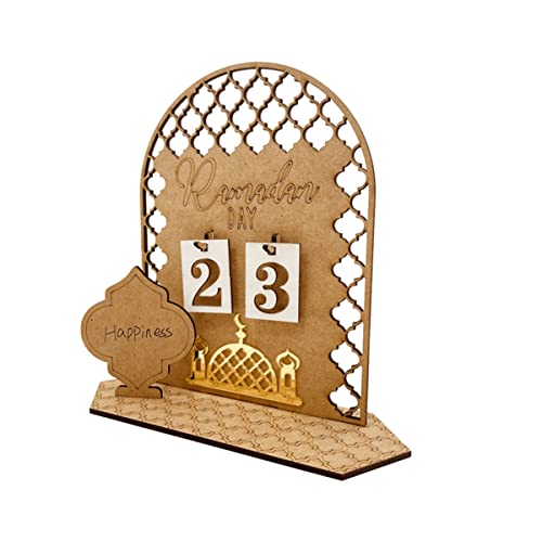 Pesderty Ramadan Countdown Kalender Eid Mubarak Ornament 2023 Ramadan Dekoration für Zuhause Islam Muslim Dekoration Ramadan B von Pesderty