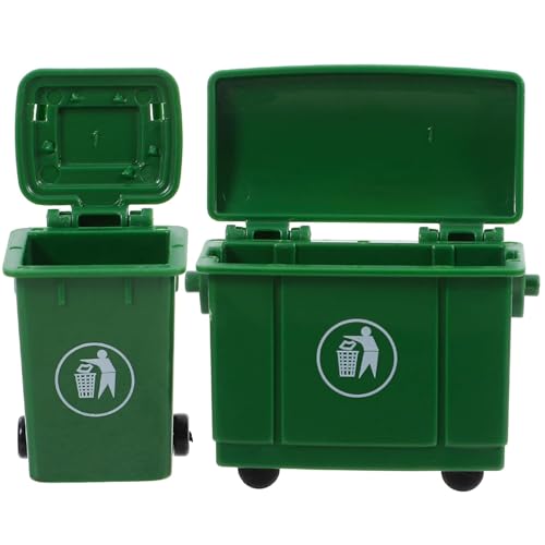 2pcs Miniaturmüll mit offenbarem Deckel, Puppenhaus -Mini -Mülleimer können Outdoor -Szene -Requisiten für DIY Crafts Doll House Furniture, Grün modellieren 2pcs Miniaturmüll mit offenbarem Deckel, Puppenhaus -Mini -Mülleimer können Outdoor -Szene -Requisiten für DIY Crafts Doll House Furniture, Grün modellieren von Pesoncarl